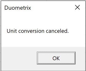 Duometrix Cancel Conversion